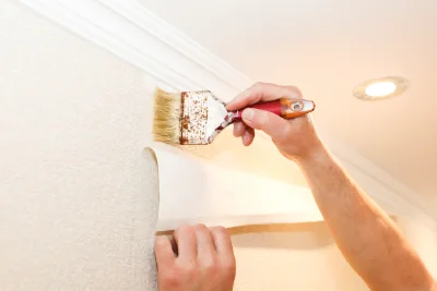 Pose de papier peint à Brenthonne — revêtements muraux et toiles de verre